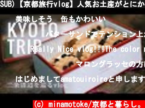 SUB)【京都旅行vlog】人気お土産がとにかく最高だった。／カフェ・お土産・ランチ／二条・丸太町／女ひとり旅／#3時間で京都旅行  (c) minamotoke/京都と暮らし。